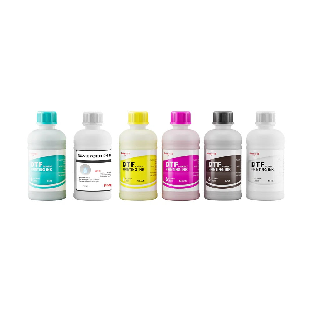 Procolored 6*250ML DTF Ink (CMYKW+Protection liquid)