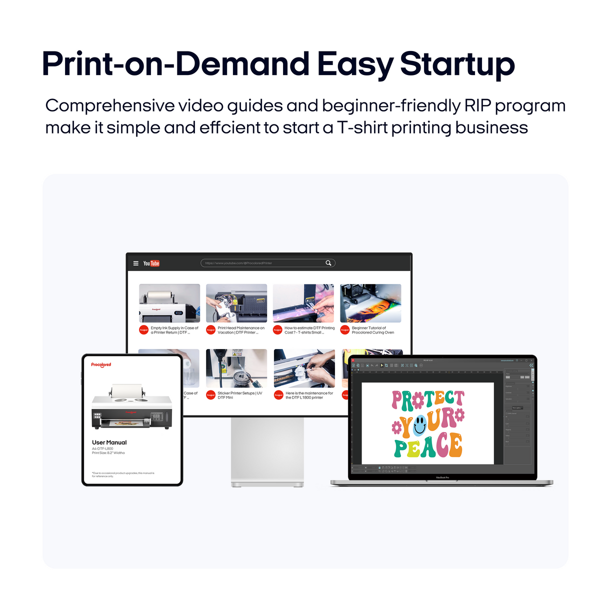 Procolored F8 DTF A4 8.2’’ L800 + Oven