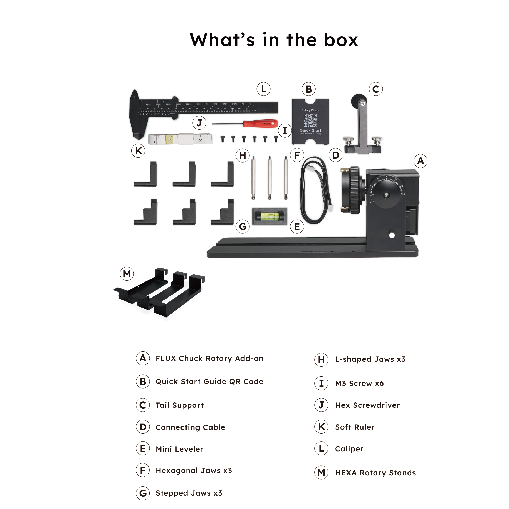 FLUX HEXA Chuck Rotary with Stands