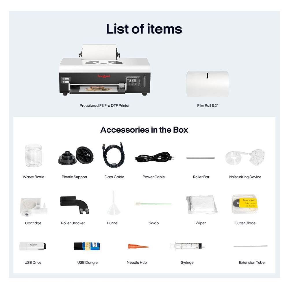 Procolored F8 DTF A4 8.2’’ L800 + Oven