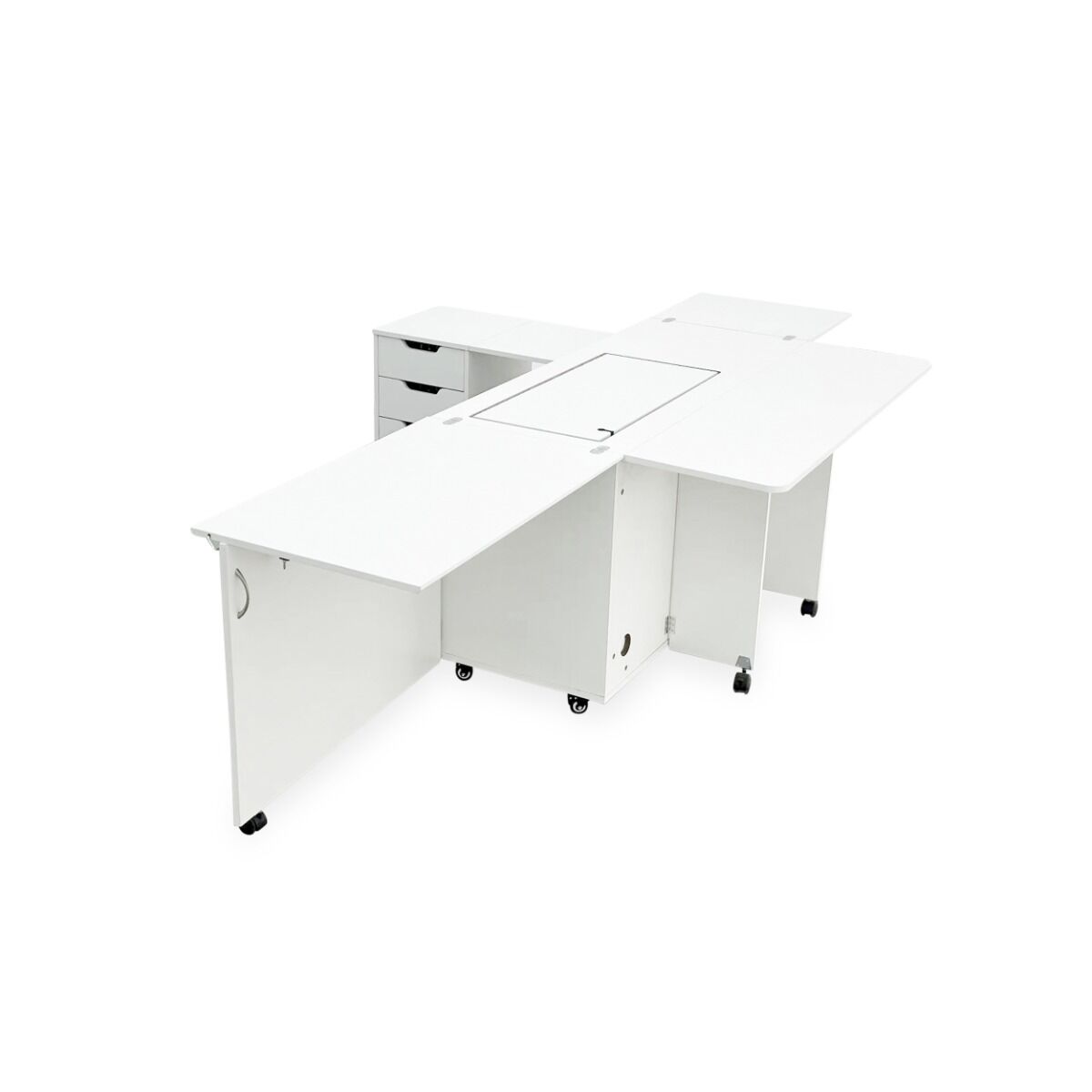 Kangaroo Outback Electric Lift Sewing Cabinet in White