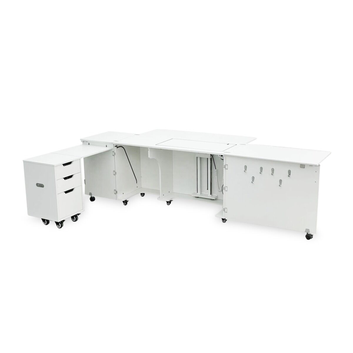 Kangaroo Outback Electric Lift Sewing Cabinet in White