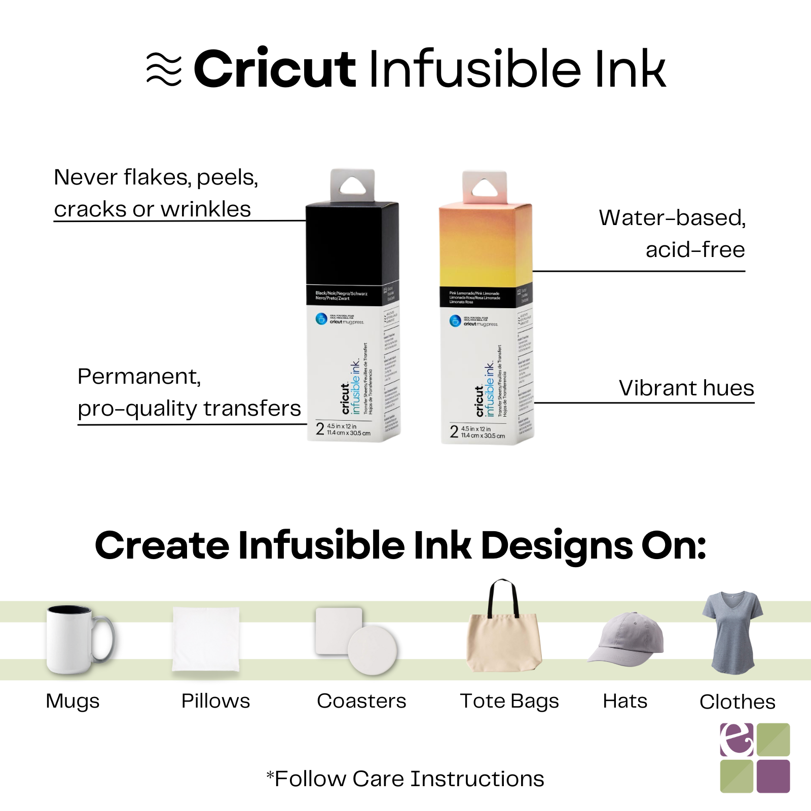 Cricut Joy Machine with EasyPress Mini Press and Infusible Ink Materials Bundle