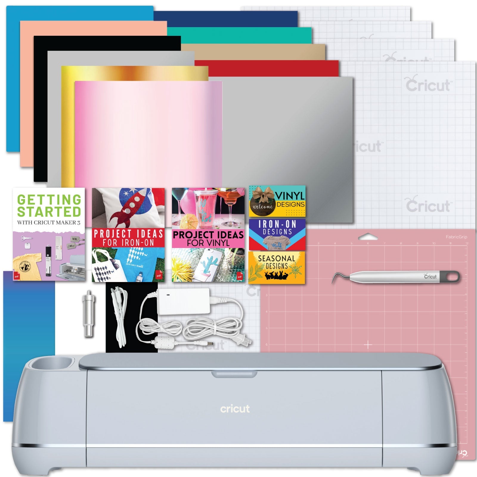 Cricut Maker 3 Machine with Vinyl and Iron-On Bundle